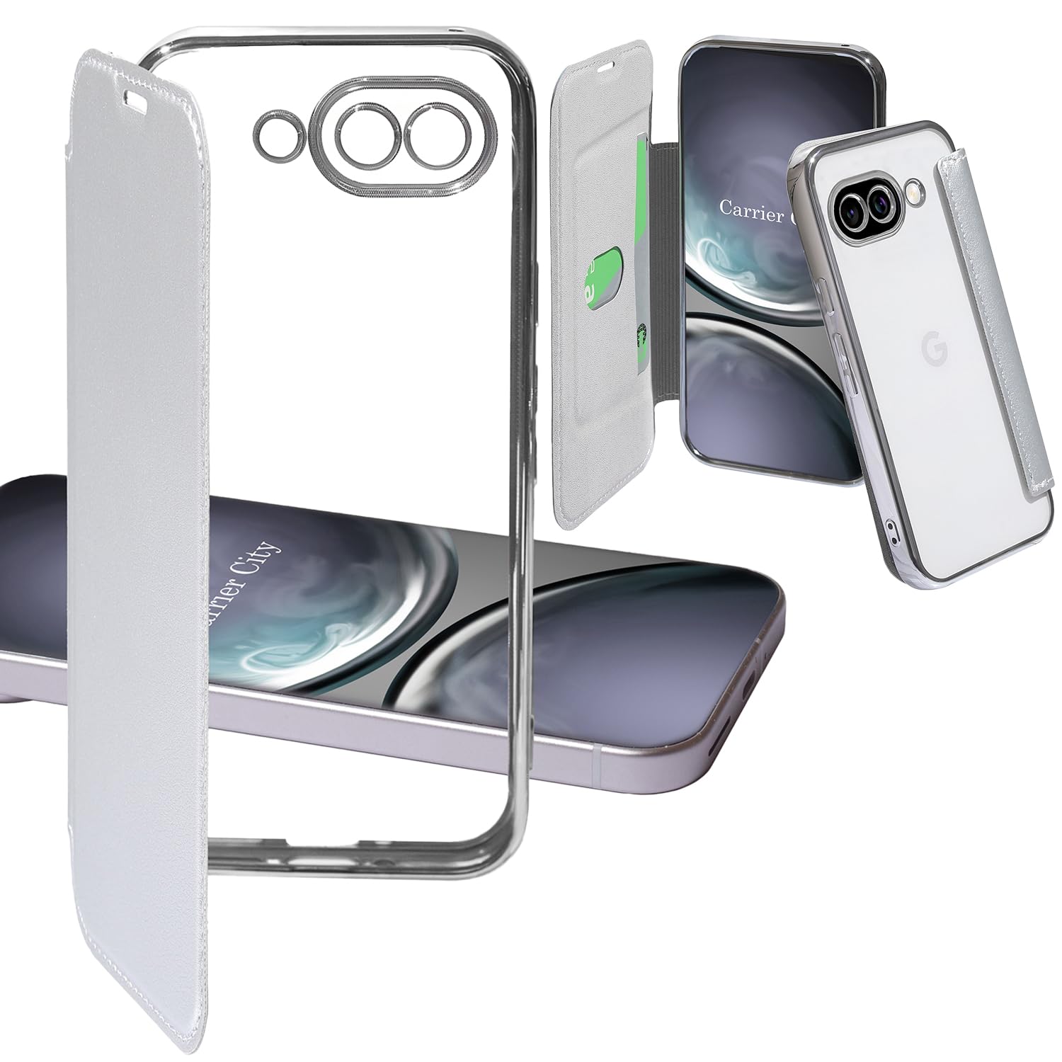 Amazon.co.jp: Carrier-City google pixel 9a ケース 手帳型 クリア